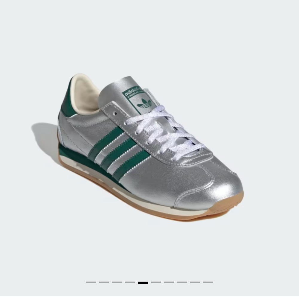 NIB adidas Silver and Green Country OG W 7.5 - Picture 3 of 7